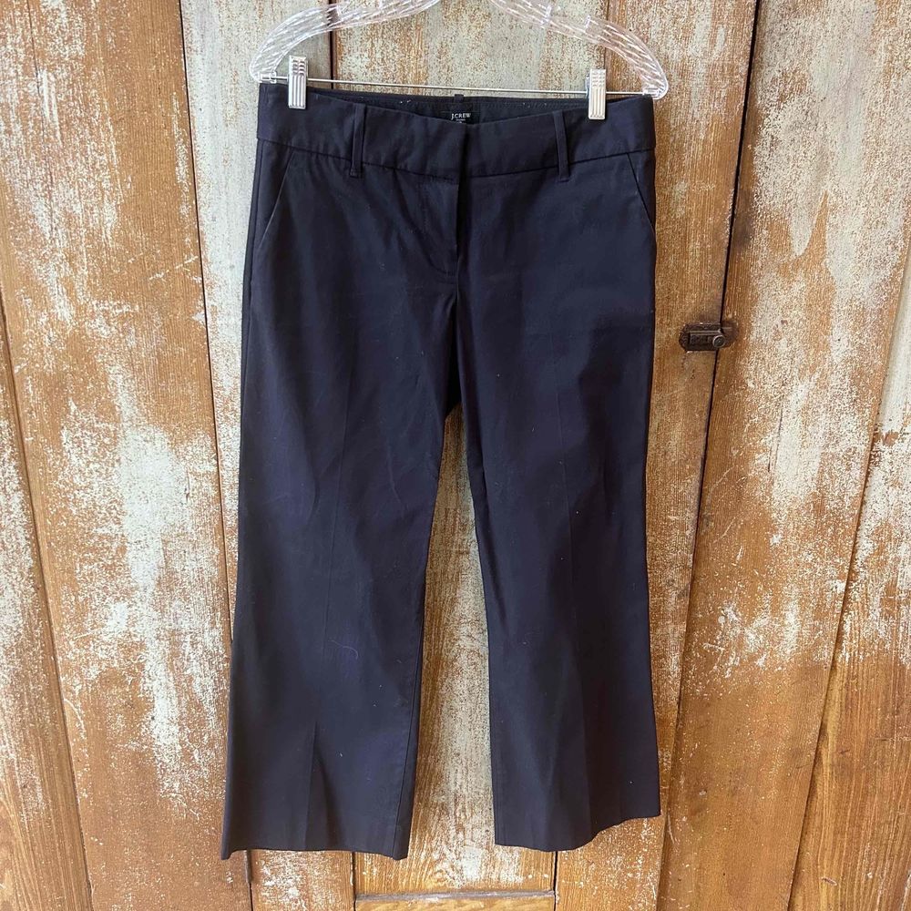 Jcrew Womens Black Stretch City Fit Pants Size 6 Short